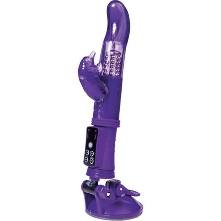 A-TOYS, Vibrator with clitoral stimulator, TPR, purple, 22,5 cm