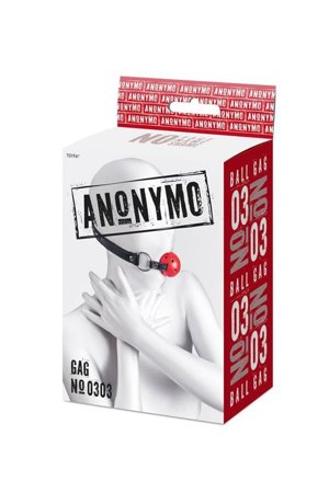 Anonymo gag, ABS plastic, red, 64 cm