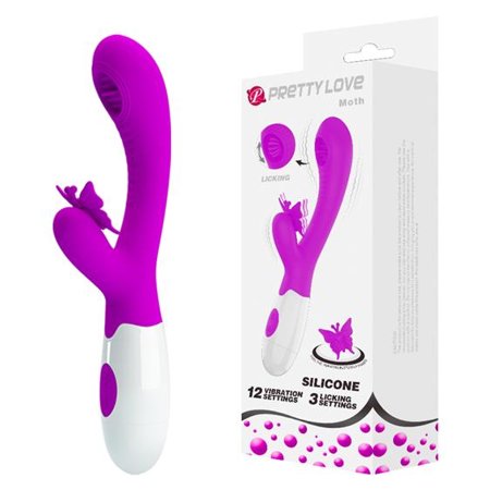 Pretty Love Moth Clitoris Vibrator Purple