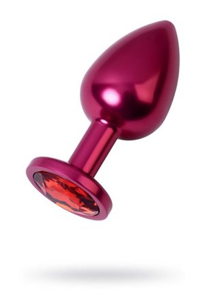 Red anal plug TOYFA Metal with red gem